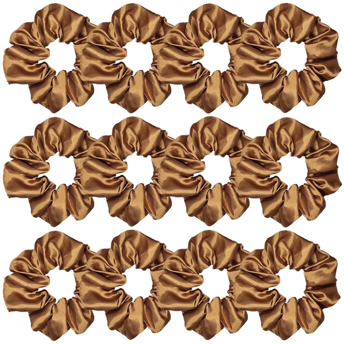 12 Pcs Satin Silk Scrunchies, Soft Hair Ties, Fashion Hair Bands, Bow Ropes, Elastic Bracelets, Ponytail Holders, Accessories Fo