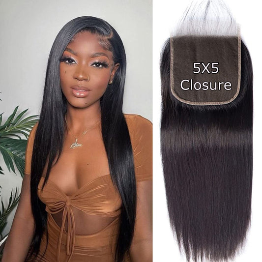 Liangya Hair 5X5 Lace Closure Hd Transparent Straight Frontal Closure 12A Virgin Remy Human Hair Closure Real Hd Transparent Lac