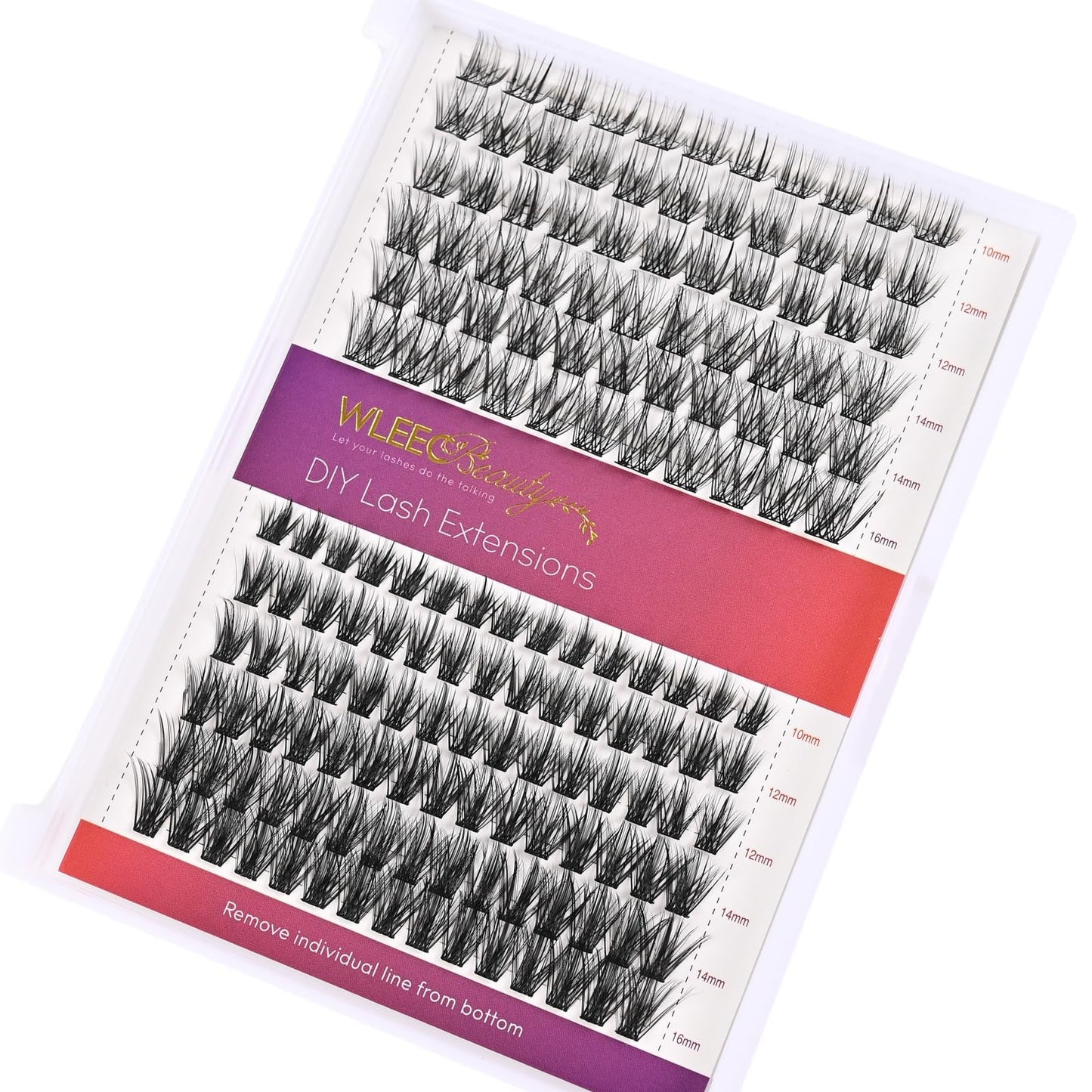 Wleec Beauty Lash Clusters Diy Eyelash Extensions, 156Pcs Individual Lashes D Curl Clusters Eyelash Extensions (Lc85, 2 Styles M