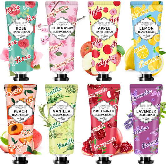 8 Pack Hand Cream Gift Set,Christmas Gifts For Women,White Elephant Gifts Stocking Stuffers For Teengirls,Mini Travel Size Lotio