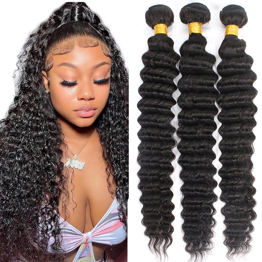 12A Brazilian Virgin Hair Pineapple Deep Wave 3 Bundles 26'' 26'' 26'' 300G Virgin Brazilian Remy Deep Wave Human Hair Bundles 1