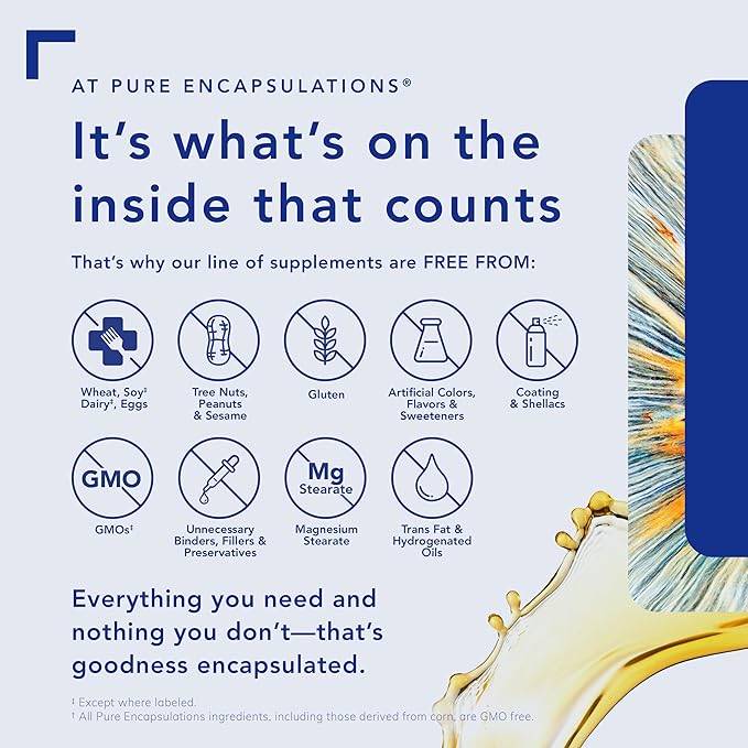 Pure Encapsulations Cortisol Calm - Supports Cortisol Health & Relaxation - Contains Ashwagandha & L-Theanine - Restful Sleep - 60 Capsules