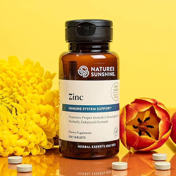 Nature's Sunshine Zinc 25mg, 150 Tablets | Helps Strengthen the Immune System by Providing 167% of the Daily Value of Zinc