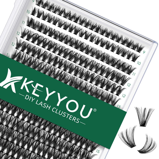 Lash Clusters 300Pcs Individual Lashes 40D 0.07D Curl 9-18Mmix Lash Extensions Clusters Lashes Soft&Natural False Eyelashes Indi