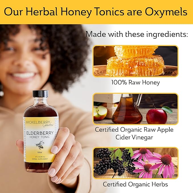 Mickelberry Gardens Elderberry Honey Propolis Throat Spray - Natural Immune Support and Throat Coat for Kids and Adults, 2 Ounces (Pack of 2)