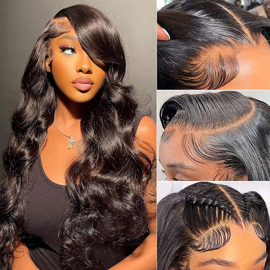 Lace Front Wigs Human Hair 13X4 Hd Transparent Pre Plucked With Baby Hair Bleached Knots 150 Density Glueless Human Hair Wigs Fo