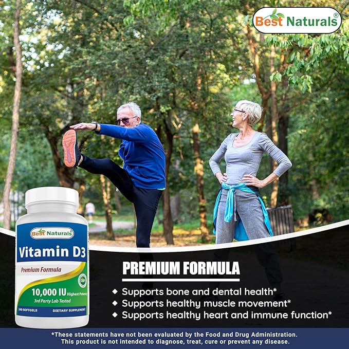Best Naturals Vitamin B-12 6000 mcg & Vitamin D3 10000 IU
