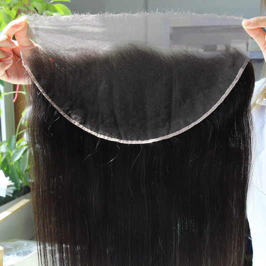 Beeos Skinlike Real Hd Lace Frontal Piece Only, 13X6 Ear To Ear Virgin Human Hair Invisible Swiss Lace Frontal Pre Plucked Natur