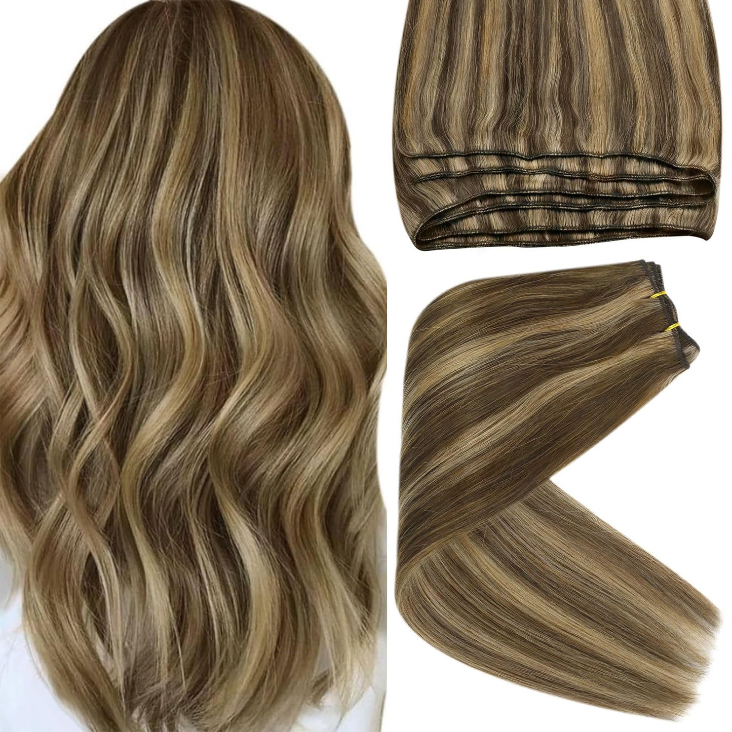 Sunny Human Hair Weft Extensions Dark Brown Sew In Hair Extensions Short Hair Weft Hair Extensions Human Hair Highlights Dark Br
