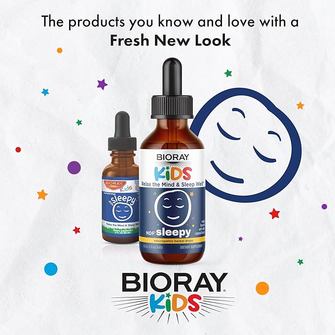 BIORAY Kids NDF, Maple - 2 fl oz - Through The Night - Non-GMO, Vegan, Gluten Free - 1-2 Month Supply
