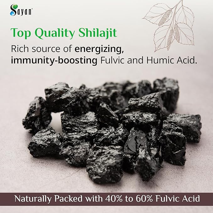 Sayan 100% Pure Shilajit Tablets, 24,000mg High-Potency Supplement, More Effective Than Resin & Capsules, 85+ Trace Minerals Sourced from 10,000ft Lab-Tested for Purity. 120 Tablets, 2-4 Month Supply