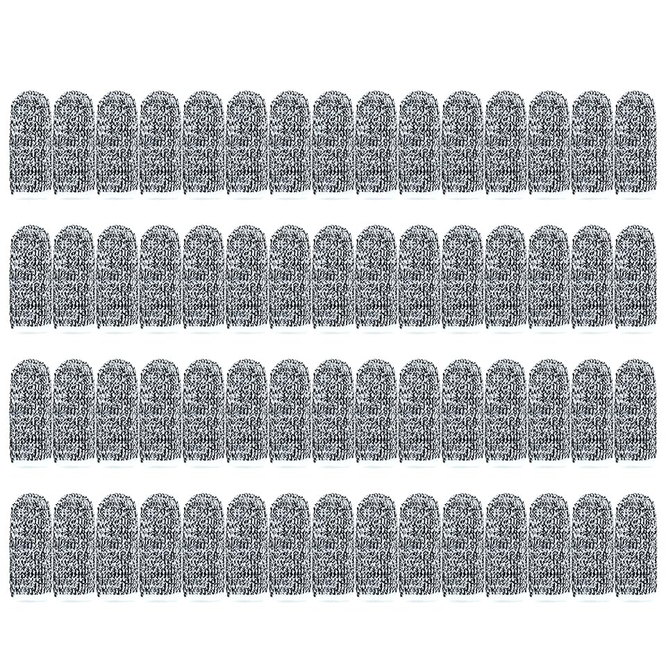 60 pcs Finger Cots Cut Resistant Protector Cut-Resistant Finger Covers, Anti-Cut Fingertips Finger Protection Cots for Peaked Tools DIY Working Building Kitchen Cutter Cooking, Breathable & Reusable - size: 60 Pack