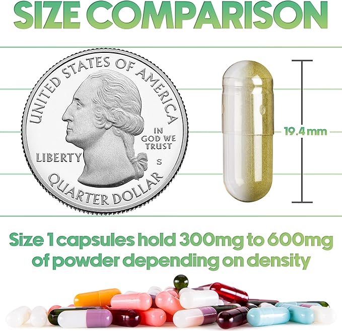 XPRS Nutra Size 1 Empty Capsules - 100 Count Empty Gelatin Capsules - Pill DIY Capsule Filling - Pure Bovine Pill Gel Caps for Do-It-Yourself Supplements (Blue/White)