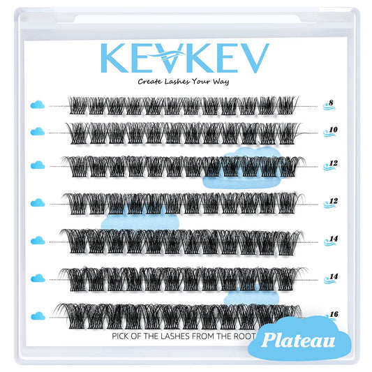 Lash Clusters 84 Pcs Cluster Lashes Eyelash Clusters Diy Cluster Eyelash Extensions Individual Lashes Thin Band & Soft(Plateau,D