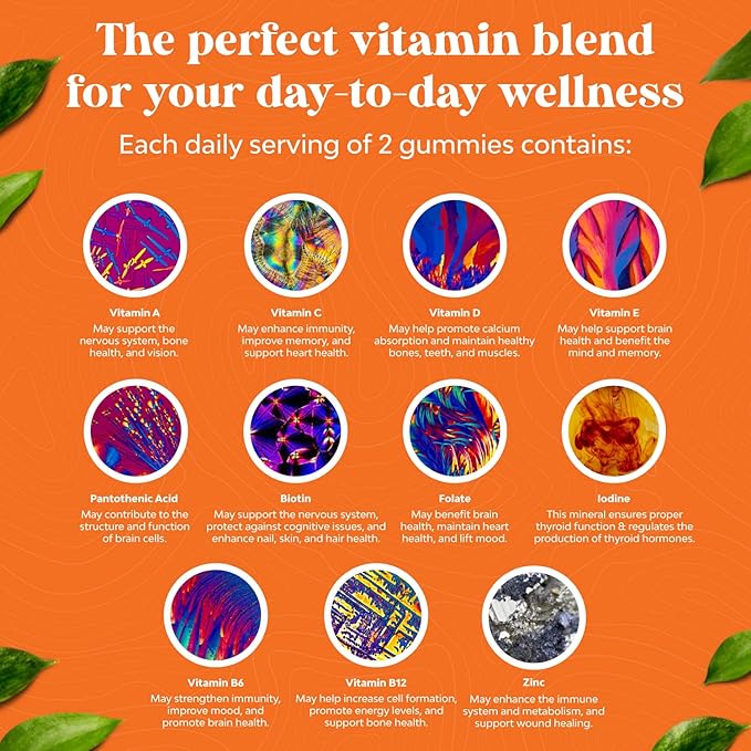 Natures Craft Bundle of Potent Daily Multivitamin Gummies for Adults for Energy and Immunity and Chewable Vitamin C Gummies for Adults Halal Vitamin C Immune Support Gummies