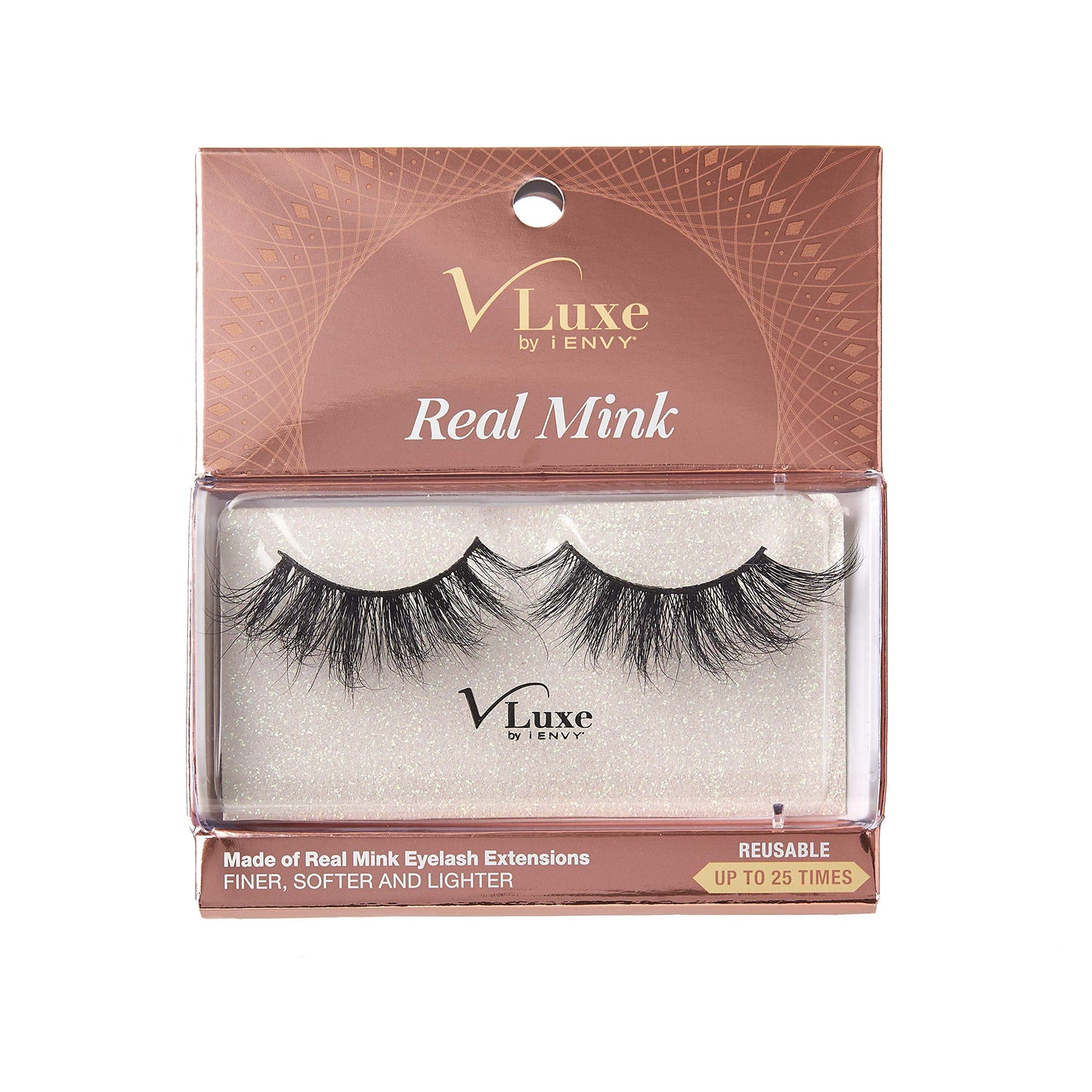 Ienvy False Eyelashes Real Mink Lashes Dramatic Long Eyelashes (Velvet Rose)
