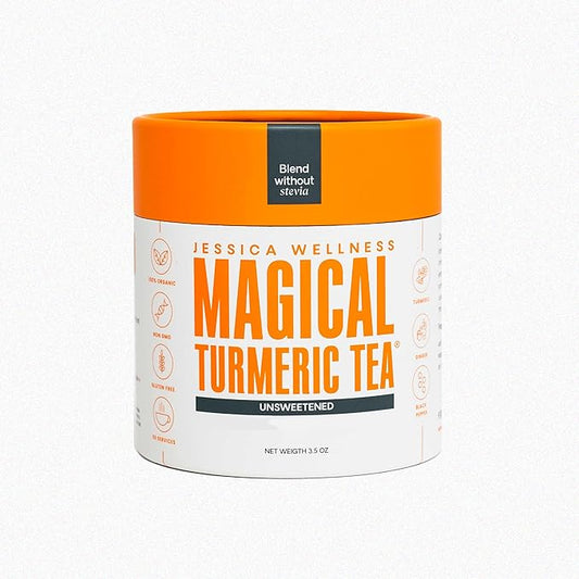 Magical Turmeric Tea/Turmeric Powder with Black Pepper and Ginger, 3.5 oz - Jessica Wellness (Unsweetened)