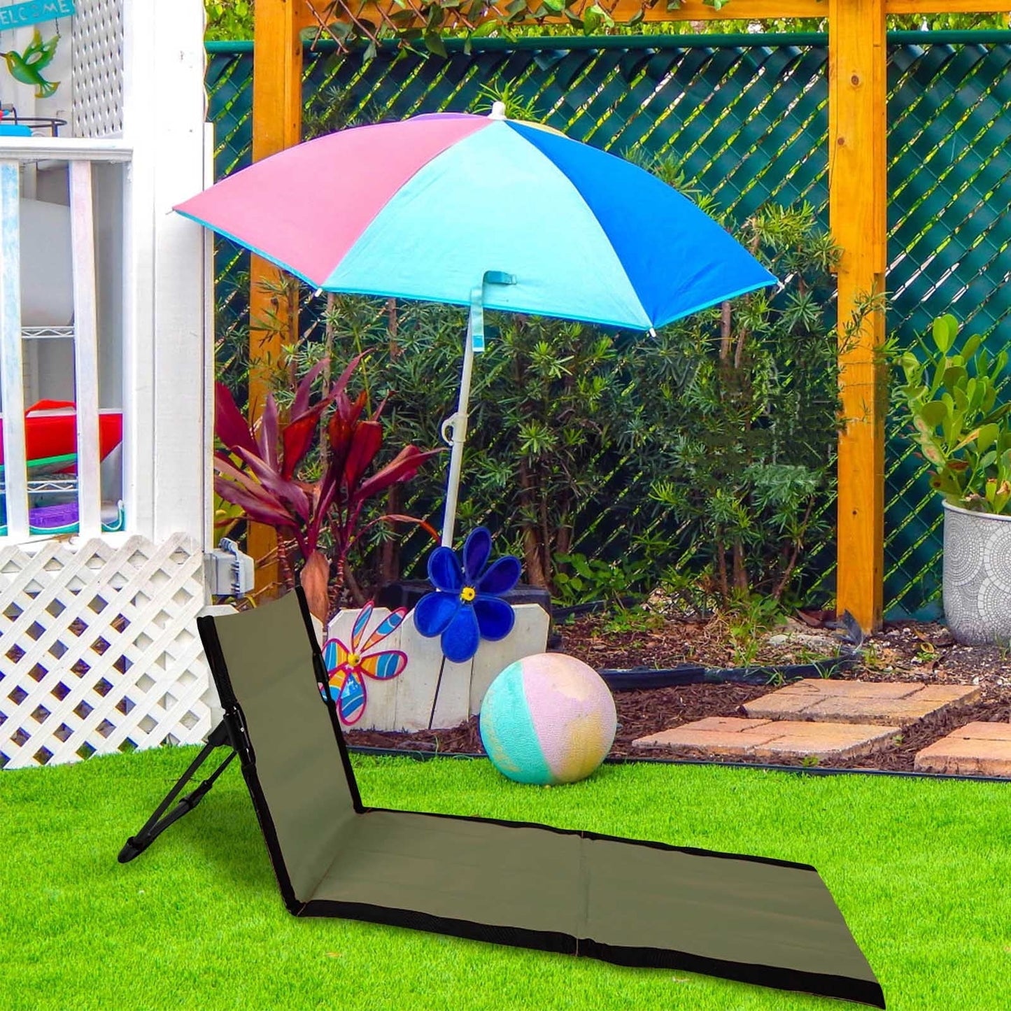 Foldable Camping Chair with Ergonomic Support, Breathable Lightweight for Beach Picnic Travel