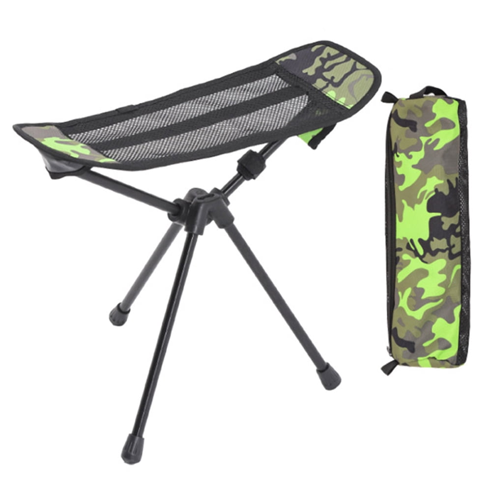 KGOTA Freestanding Camp Footrest Aluminium Alloy Folding Fishing Seat Chair Foot Rest Portable Moon Chair Footstool for Outdoor Beach